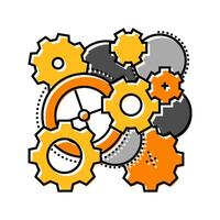 clockwork mechanism steampunk vintage color icon illustration vector