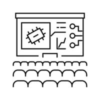 tech conventions enthusiast line icon illustration vector