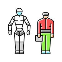 robotics tech enthusiast color icon illustration vector
