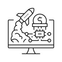 tech startup enthusiast line icon illustration vector