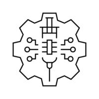 tech junkie tech enthusiast line icon illustration vector