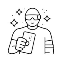 gadget geek tech enthusiast line icon illustration vector