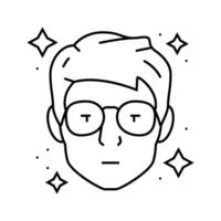 cyber explorer tech enthusiast line icon illustration vector
