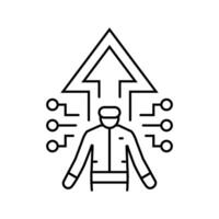 geek chic tech enthusiast line icon illustration vector