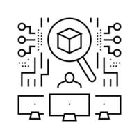 future focused tech enthusiast line icon illustration vector