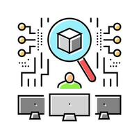 future focused tech enthusiast color icon illustration vector