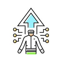 geek chic tech enthusiast color icon illustration vector