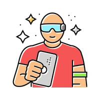 gadget geek tech enthusiast color icon illustration vector