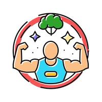 health benefits vegan food color icon illustration vector
