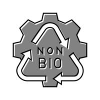 non biodegradable waste sorting color icon illustration vector