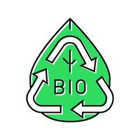 biodegradable waste sorting color icon illustration vector