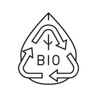 biodegradable waste sorting line icon illustration vector