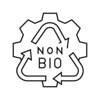 non biodegradable waste sorting line icon illustration vector