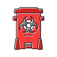 hazardous waste sorting color icon illustration vector