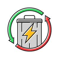 waste to energy sorting color icon illustration vector