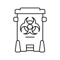 hazardous waste sorting line icon illustration vector