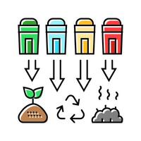 source separation color icon illustration vector