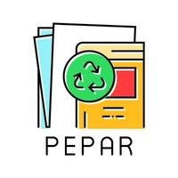 glass recycling waste sorting color icon illustration vector