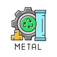 paper recycling waste sorting color icon illustration vector