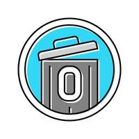 zero waste sorting color icon illustration vector