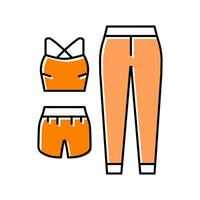 workout attire color icon illustration vector