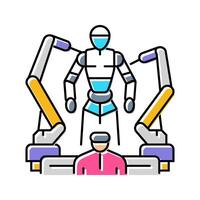 cybernetics cyberpunk color icon illustration vector