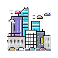 techno dystopian aesthetic color icon illustration vector