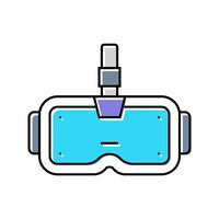 cybernetic enhancement cyberpunk color icon illustration vector