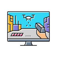 cyberpunk game color icon illustration vector