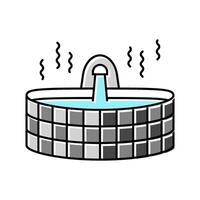 bathing sauna color icon illustration vector