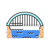 bowstring bridge color icon illustration vector