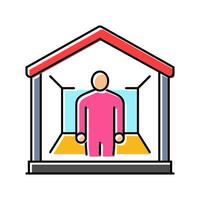 hikikomori otaku color icon illustration vector