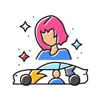 itasha otaku color icon illustration vector