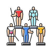 figure collecting otaku color icon illustration vector