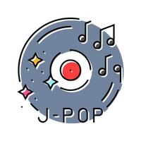 jpop otaku color icon illustration vector