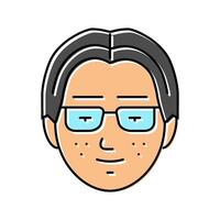 man avatar otaku color icon illustration vector