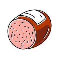 bierwurst sausage meat color icon illustration vector