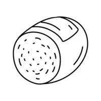 bierwurst sausage meat line icon illustration vector