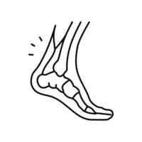 sprain household injury accident line icon illustration vector