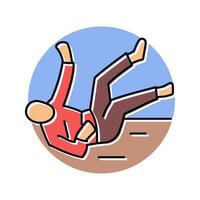 fall household injury accident color icon illustration vector