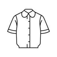blouse japanese school line icon illustration vector