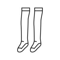 knee high socks japanese school line icon illustration vector