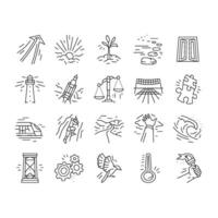 progress trend up business icons set vector