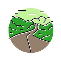 road leading forward progress color icon illustration vector