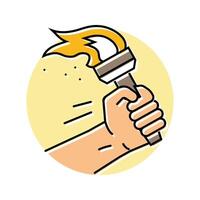 rising temperature gauge progress color icon illustration vector