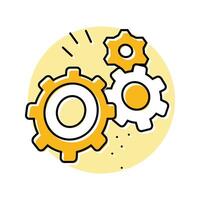 hand holding torch progress color icon illustration vector