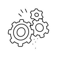 hand holding torch progress line icon illustration vector