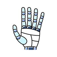 palm robot hand gesture color icon illustration vector