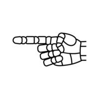 pointer robot hand gesture line icon illustration vector