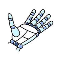 help robot hand gesture color icon illustration vector